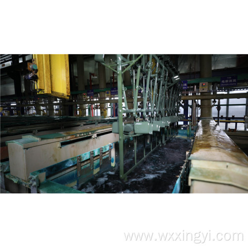 Stripping process of electroplating line